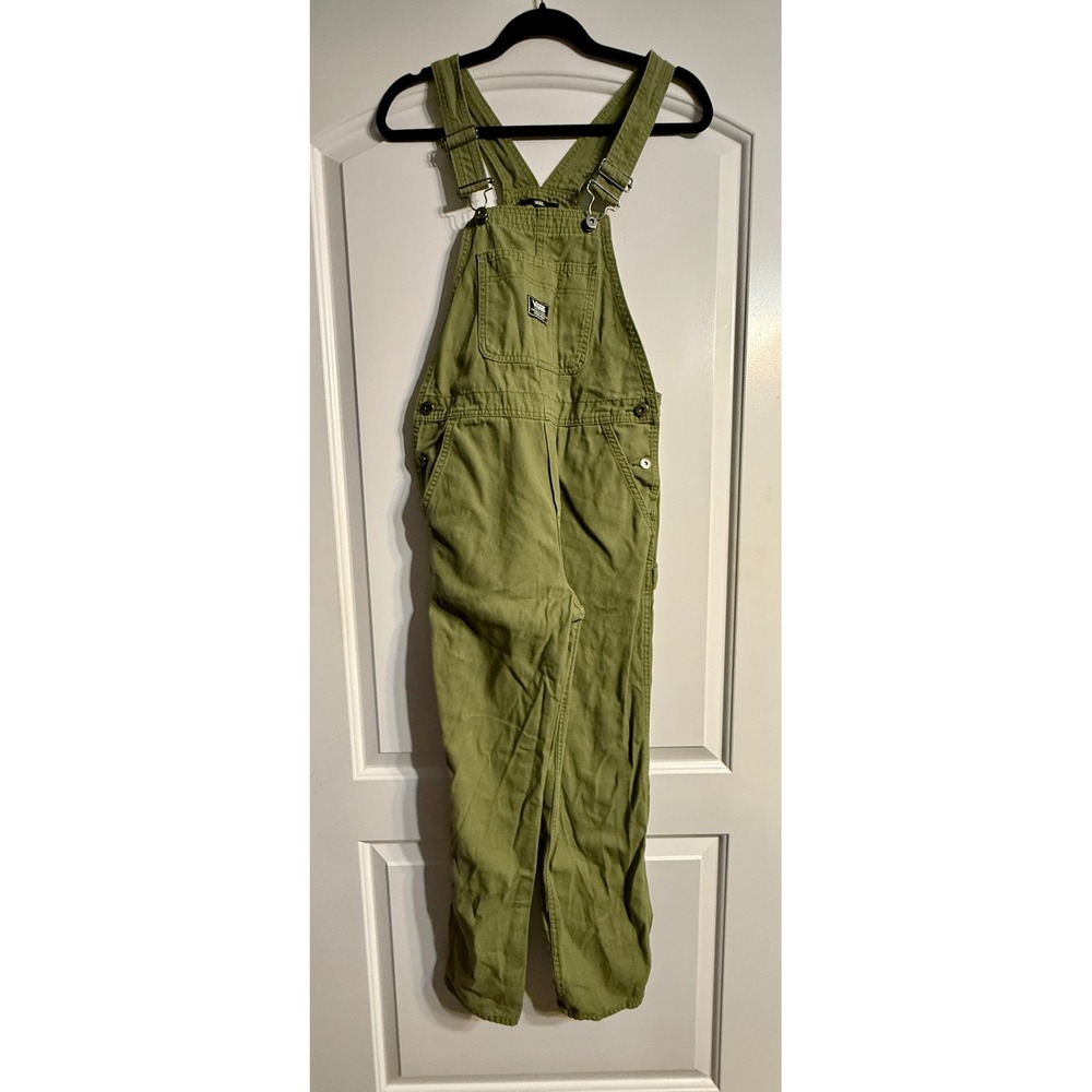 Vans Canvas Overalls 26 Olive Green Utility Skate Streetwear Gorpcore Indie